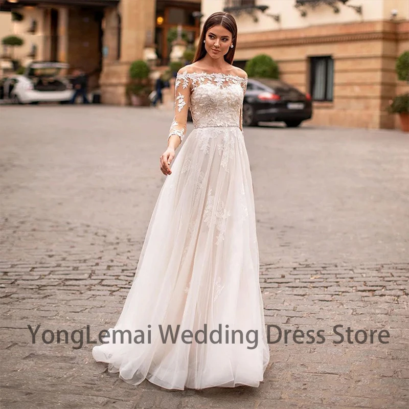 

Женское свадебное платье It's yiiya, белое кружевное платье в стиле бохо с рукавами без бретелек на лето 2023