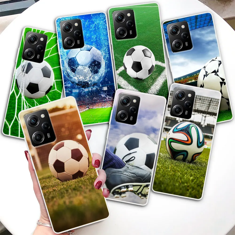 

Прозрачный чехол для Xiaomi Poco X5 X3 NFC M4 X4 Pro 5G Cases M3 F3 F2 M2 Pocophone F1, силиконовый чехол для телефона, футбол, моя жизнь