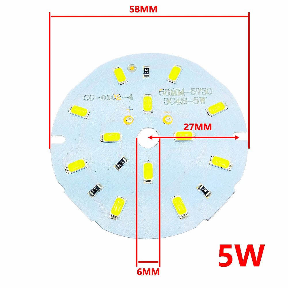 

Светодиодный модуль QINGYING 12В 5730 3-45Вт холодный/теплый белый