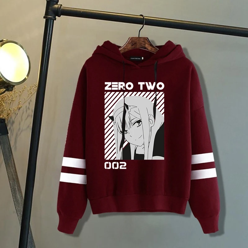 

Anime Darling In The Franxx Hoodie Zero Two 02 Sweatshirts Cozy Tops Sweatsuit Sudadera Felpa Moletom Oversized Pullover Unisex