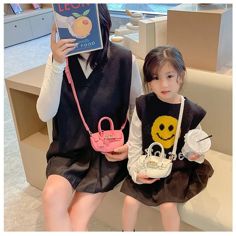 Girls Purse Kids Handbag Children Shoulder Mini Bag For Women Cute Corssbody Candy Tote Bag Kawaii Luxury Designer PU Leather