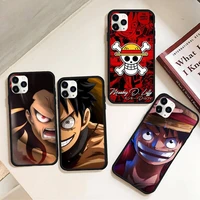 one piece luffy phone case rubber for iphone 12 11 pro max mini xs max 8 7 6 6s plus x 5s se 2020 xr cover