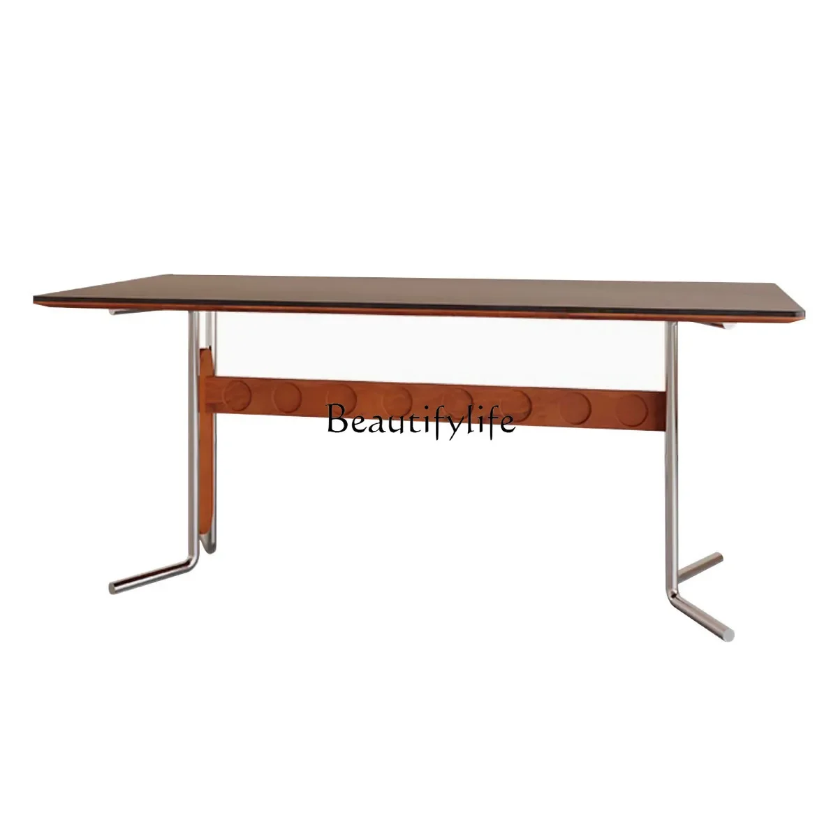 Ретро современный простой обеденный стол и стулья из каменной плиты бытовой