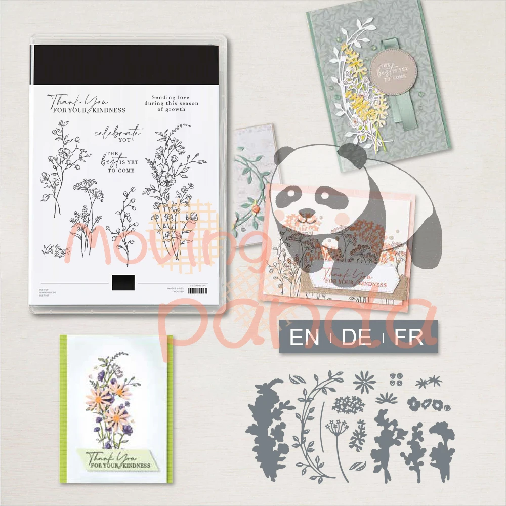 

2023 January-April Mini Catalogue DAINTY FLOWER New Clear Stamps And Metal Cutting Dies Sets For Scrapbooking Diy Christmas Dies