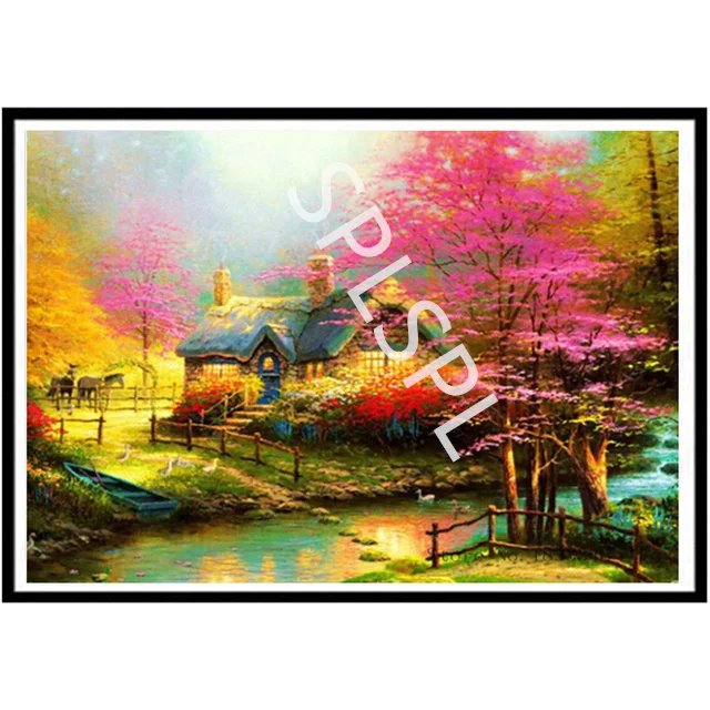 5D Diamond Painting Home Decoration Embroidery Mosaic Nordic Cross Stitch of Rhinestone Landscape Beach Wall Art Pictures |