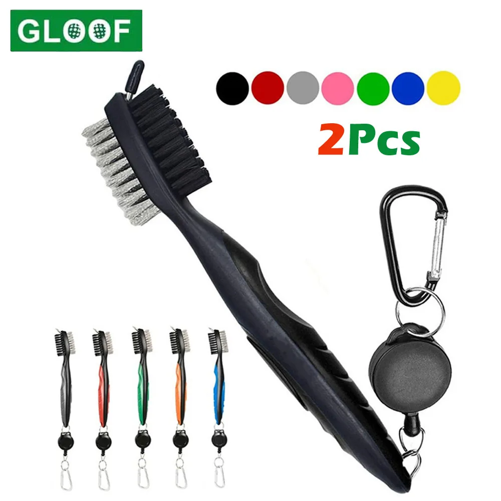 

2Pcs Golf Club Brush Golf Groove Cleaning Brush 2 Sided Golf Putter Wedge Ball Groove Cleaner Kit Cleaning Tool Gof Accessories