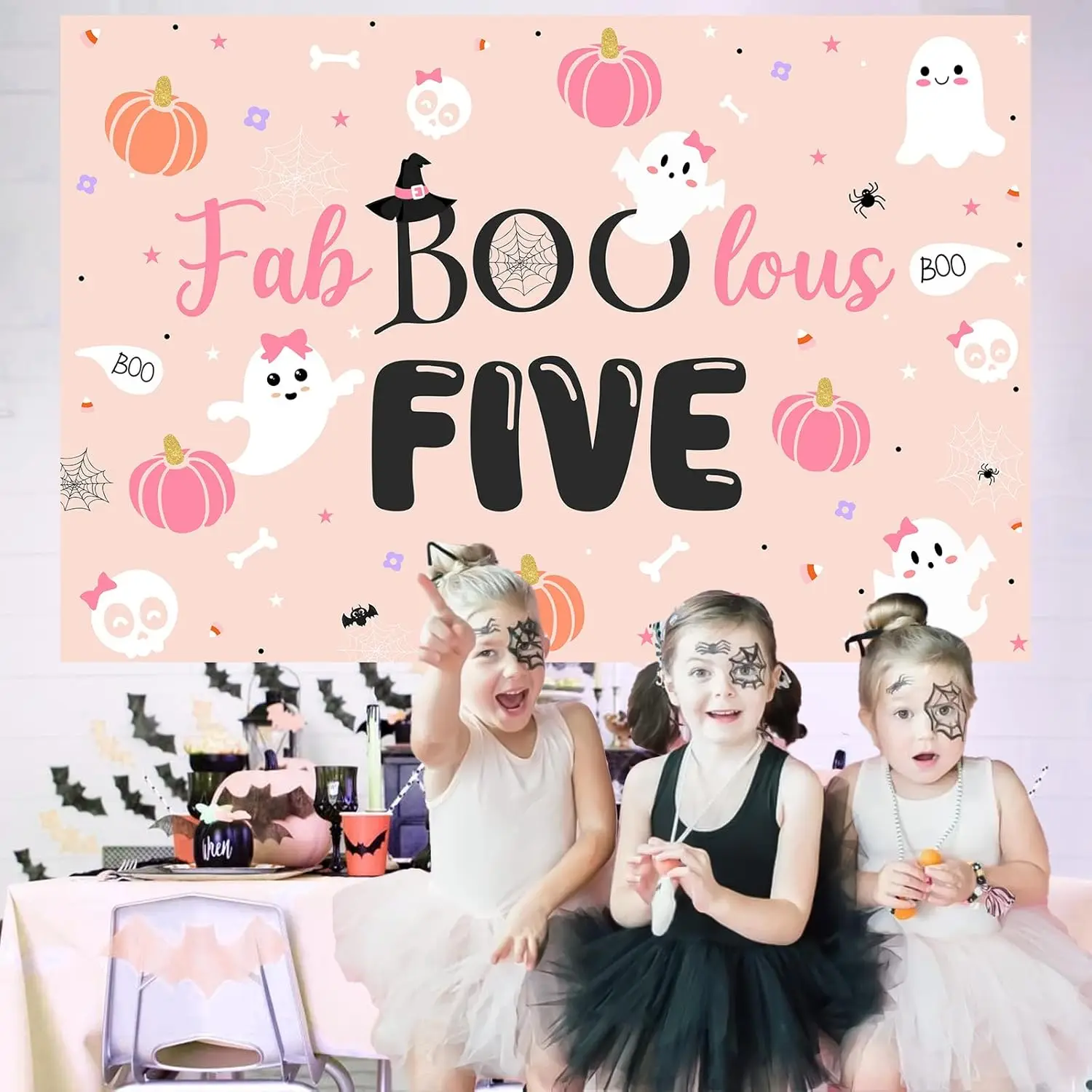 Fangleland Хэллоуин Fabboolous фон для девочки оранжевый розовый сладкий на 5-й День