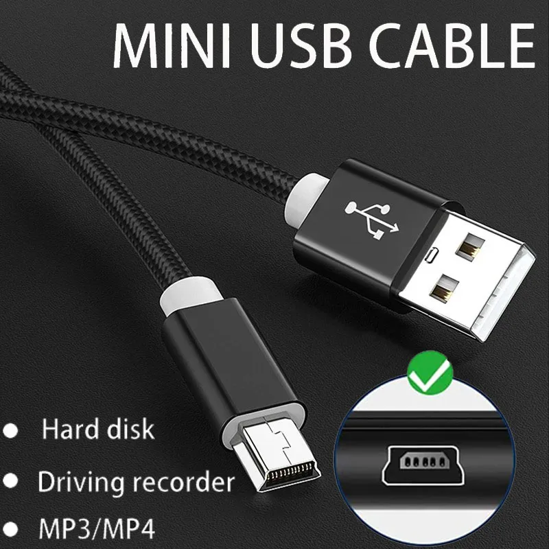 

100cm USB 2.0 A male to MINI B V3 5 PIN 5P Sync data charging charger cables For MP3 MP4 Digital Camera Driving recorder