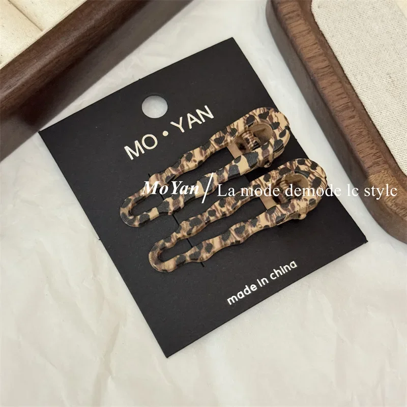 Заколка для волос с леопардовым принтом женская модный зажим из сплава милая