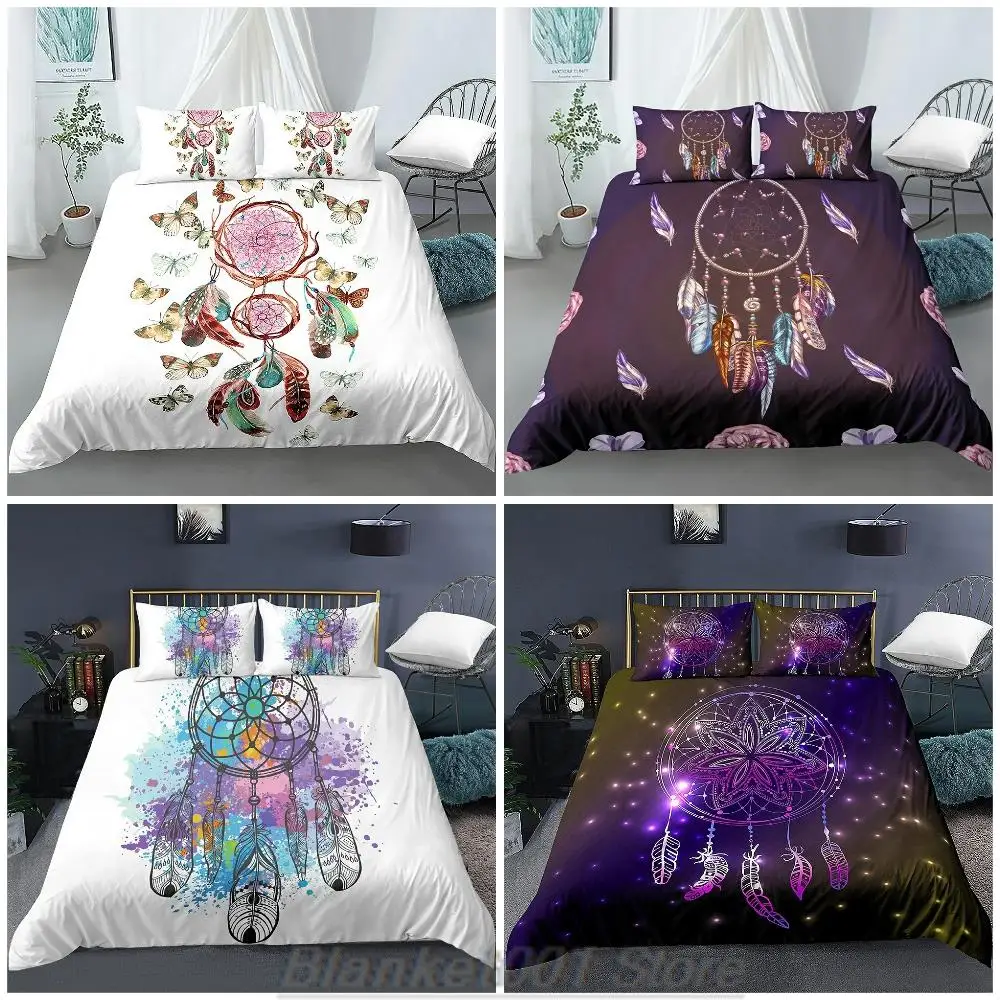 

Dreamcatcher Bedding Set Cover Euro Twin King Queen Size Polyester Duvet Cover Bohemian Luxury Bedclothes 2/3pcs Home Textiles