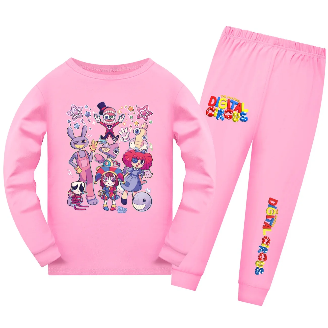 Детская удивительная цифровая цирковая Одежда для девочек Pomni осенний пижамный