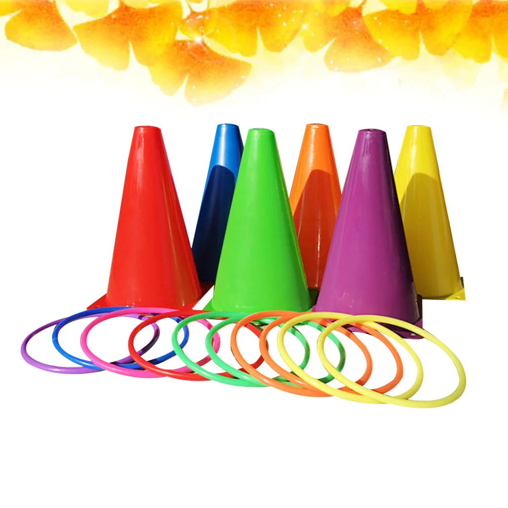 

Ringgame Kids Games Throwingtoys Cone Rings Outdoor Toy Eye Motorskills Traffic Gathering Family Coordination Backyard Hand