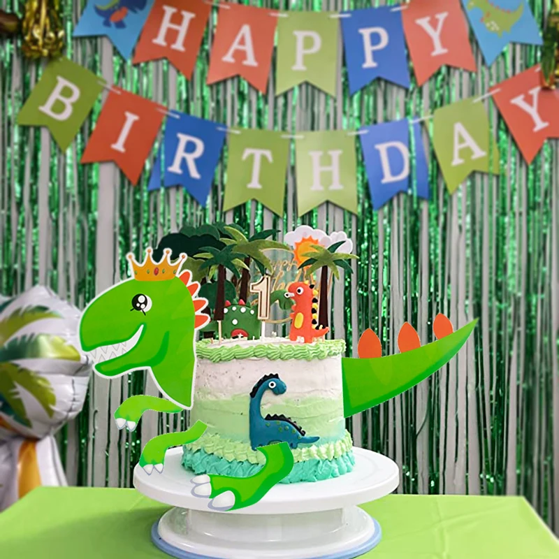 

Dinosaur Cake Decorations Cute Cartoon Dino Cake Topper Kids Boys Dinosaur Theme Birthday Party Supplies Baby Shower Favor