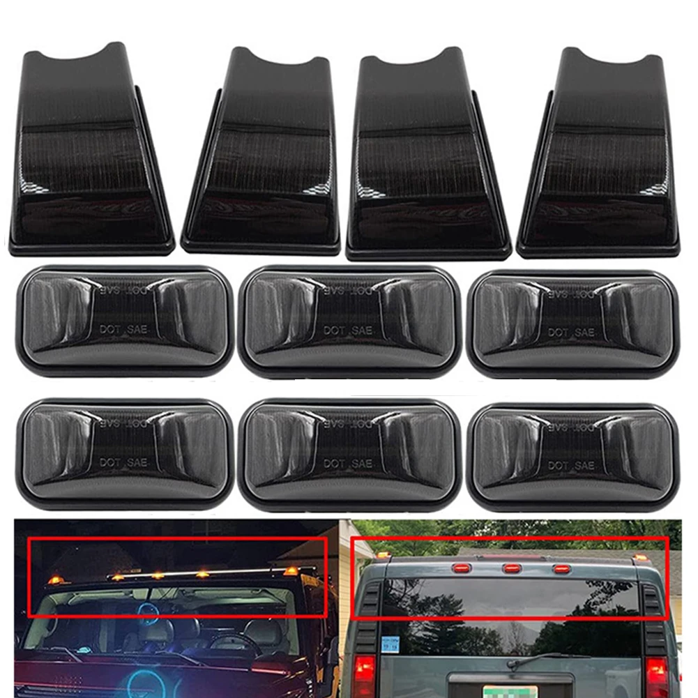 

10pcs/set Car LED Cab Roof Lights Marker Roof Top Lamp Smoke For Hummer H 2 2003 2004 2005 2006 2007 2008 2009 H 2 SUT 2005-2009
