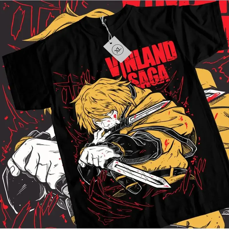Фото Футболка Vinland Saga Thorfinn Askeladd Manga, черная, все размеры №1