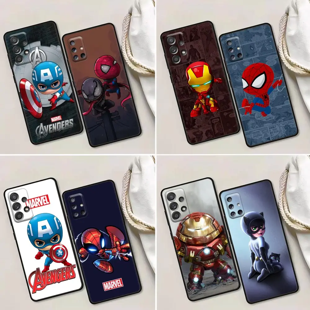 

Cartoon Captain America Venom Phone Case For Samsung Galaxy A72 A52 A53 A71 A91 A51 A42 A41 Note 20 Ultra 8 9 10Plus Cases Cover