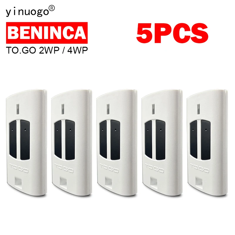 

5PCS BENINCA TO GO WP 2WP 4WP Garage Door / Gate Remote Control 433.92MHz Fixed Code BENINCA Remote Control Garage Door Opener