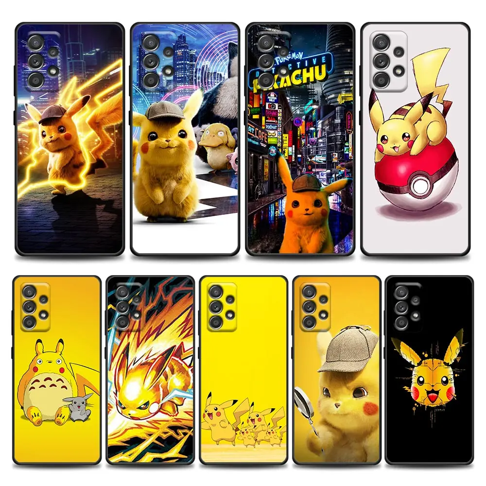 

Japan Anime Pikachu Phone Case for Samsung A01 A02 S A03s A11 A12 A21s A32 5G A41 A72 5G A52s 5G A91 S Soft Silicone