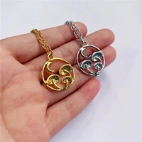 goth gold silver color cute mushroom moon pendant chain necklace for women girl man gift charm jewelry accessories