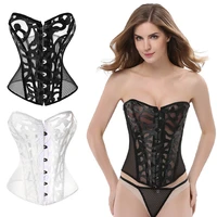womens court corset sexy corset body sculpting bone clothes breathable sexy sheer mesh corset hollow mesh body shaper