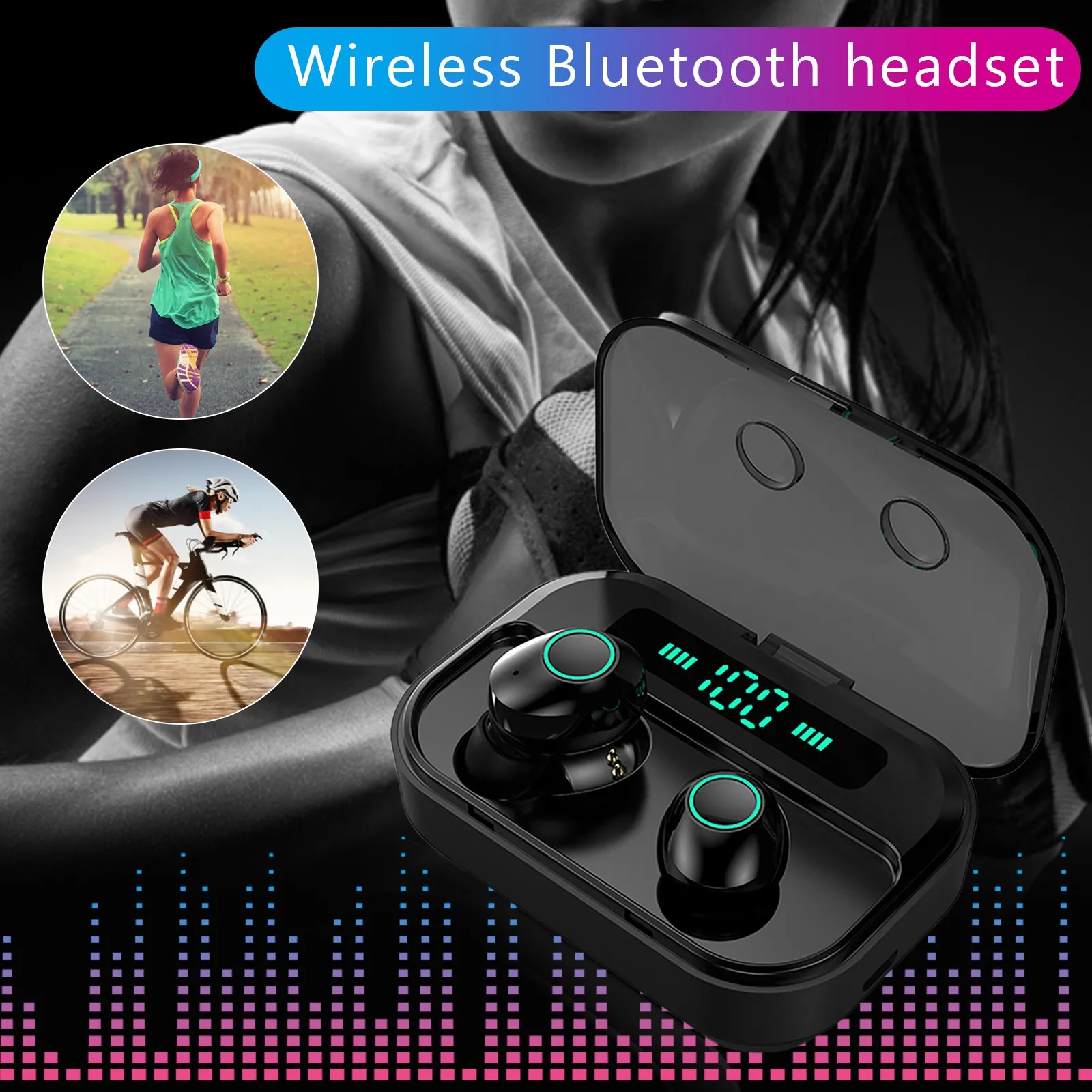 

DORKIN M7 Bluetooth Earphone Wireless TWS Headphone Intelligent Noise Reduction Headset HiFi Sound Earbuds LED Display for Sport