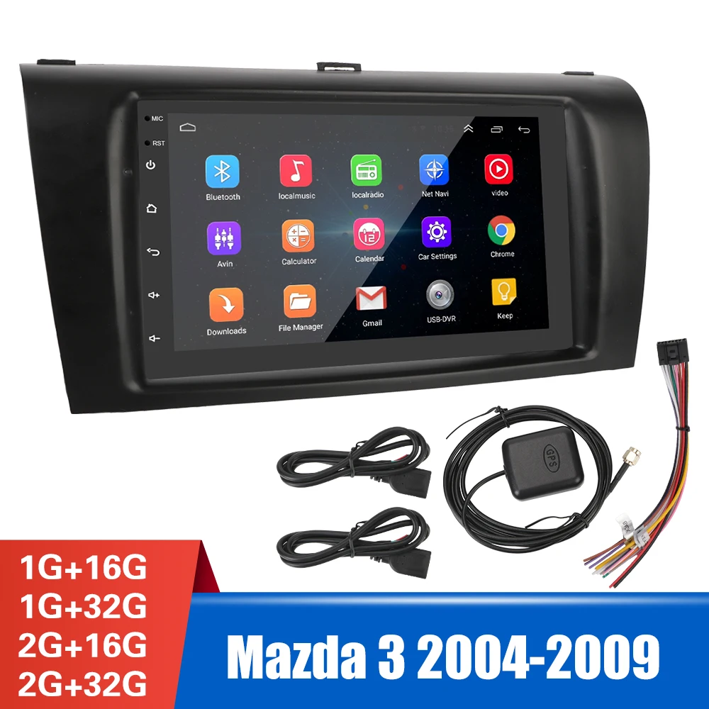 

Автомагнитола 2 Din с GPS, FM, Wi-Fi, 7 дюймов, Android 10,1 для Mazda 3 2004-2009
