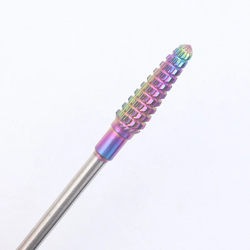 

2way Rainbow Pro Whole Carbide Nail Drill Bits Nail Art Electric Drill Machine Files Nail Art Tools cut and polish bottom nail