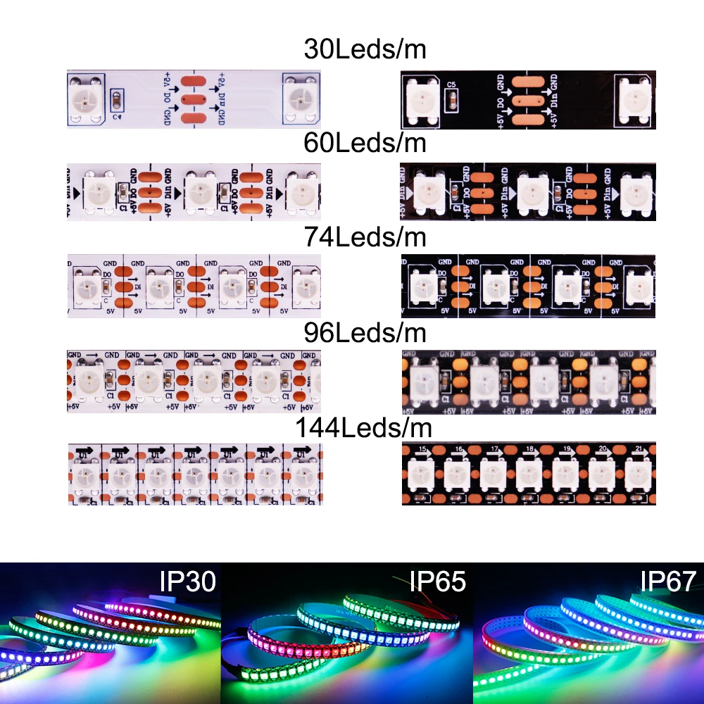 

RGBIC Светодиодная лента TNALANT 1-5 м WS2812