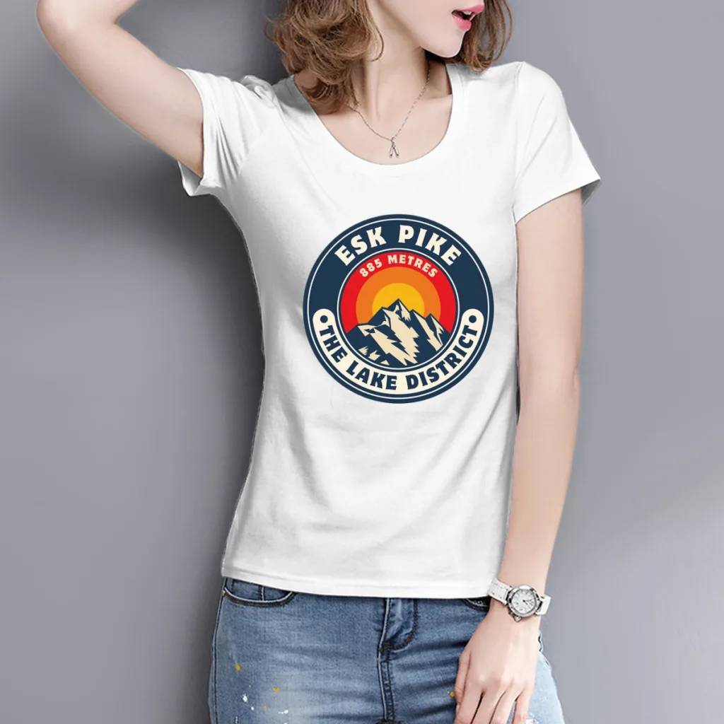 Esk Pike — женская креативная роскошная футболка Cumbria высококачественная летняя с
