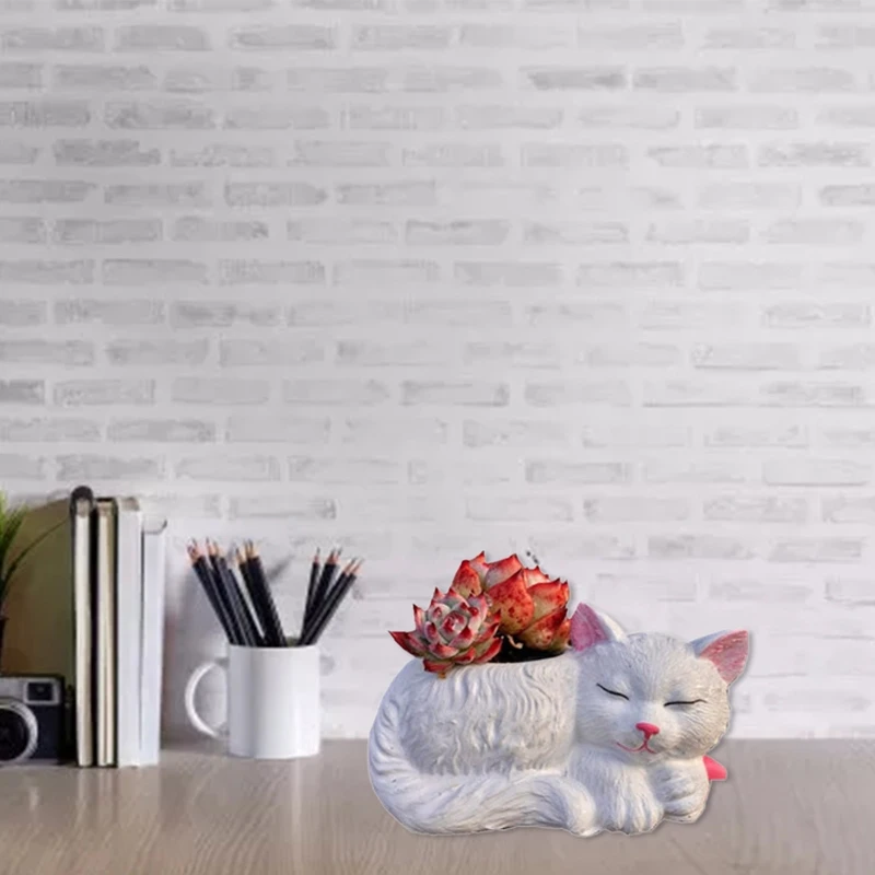 Симпатичная для кошки гипсовая силиконовая форма сделай сам суккулентов