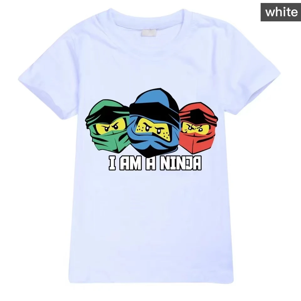Детская модная летняя хлопковая футболка Ninja Kidz с короткими рукавами топ унисекс