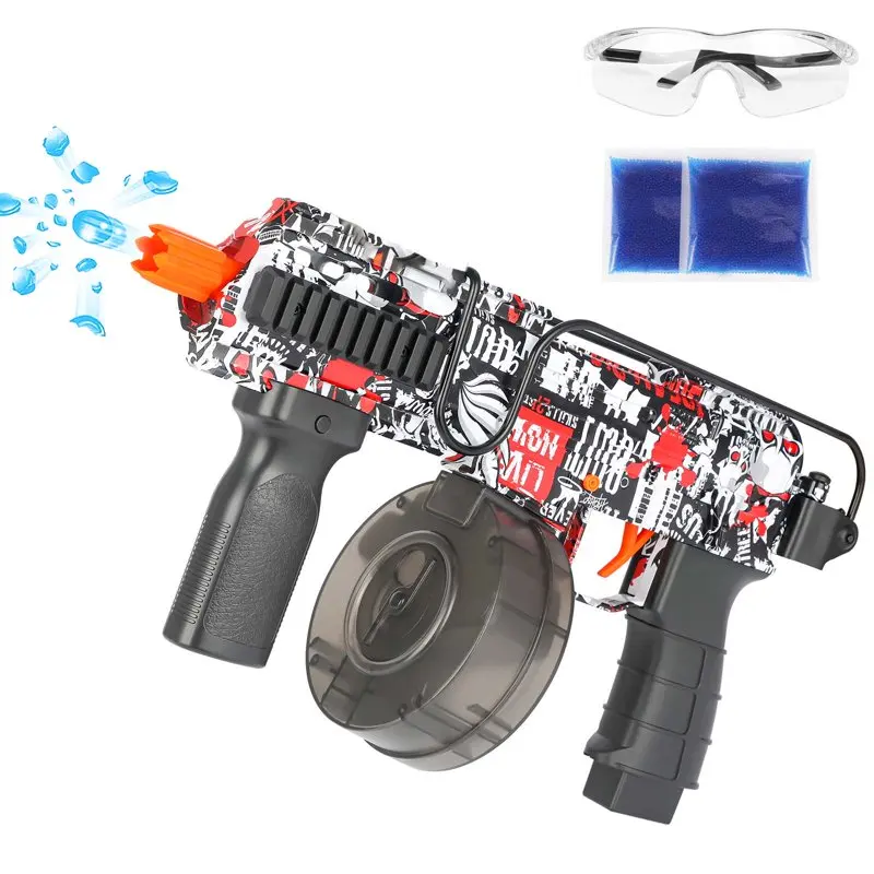 

Electric Gel Blasters, Splatter Ball Blaster with 10000 Water Beads for Boys and Girls (Red)