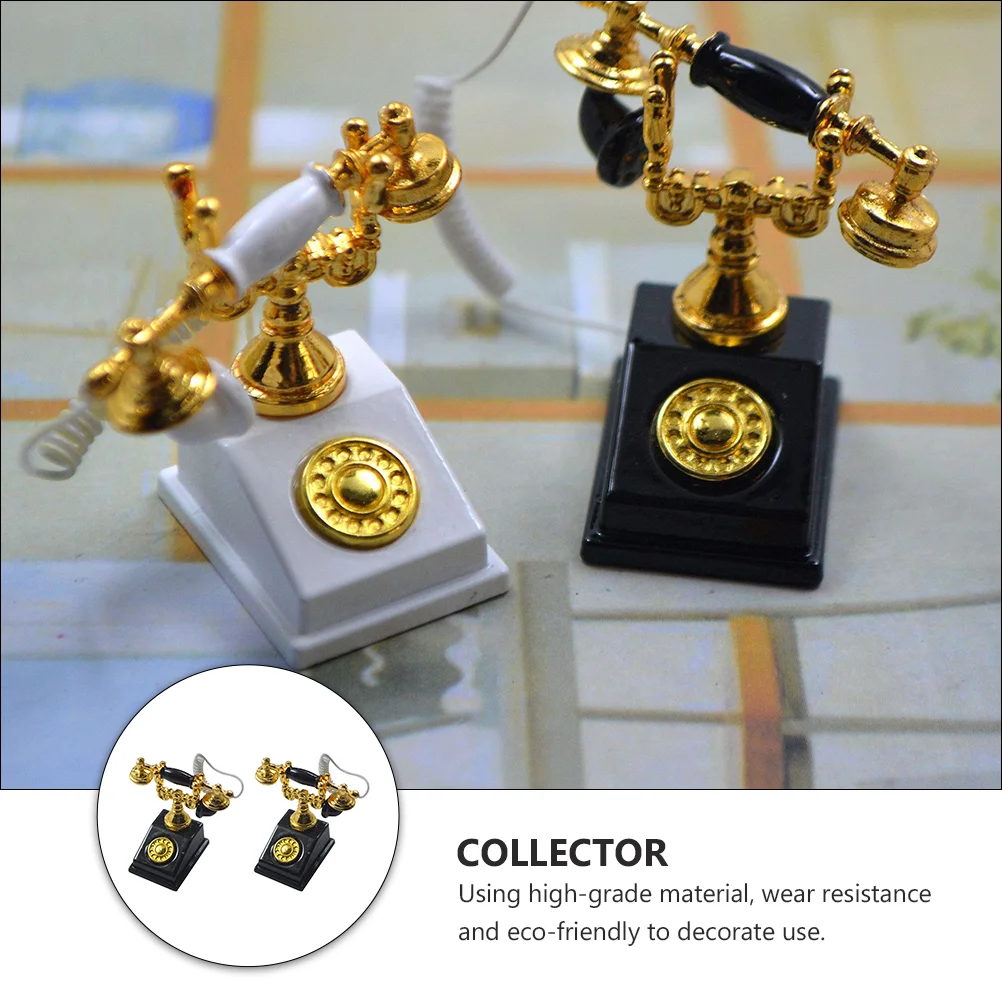 2 шт. домашний телефон мини-модель миниатюрный декор реквизит украшение для дома