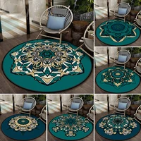 national living room carpet bohemia flower round chair mat anti skid kitchen bedroom area rug prayer yoga mat entrance doormat