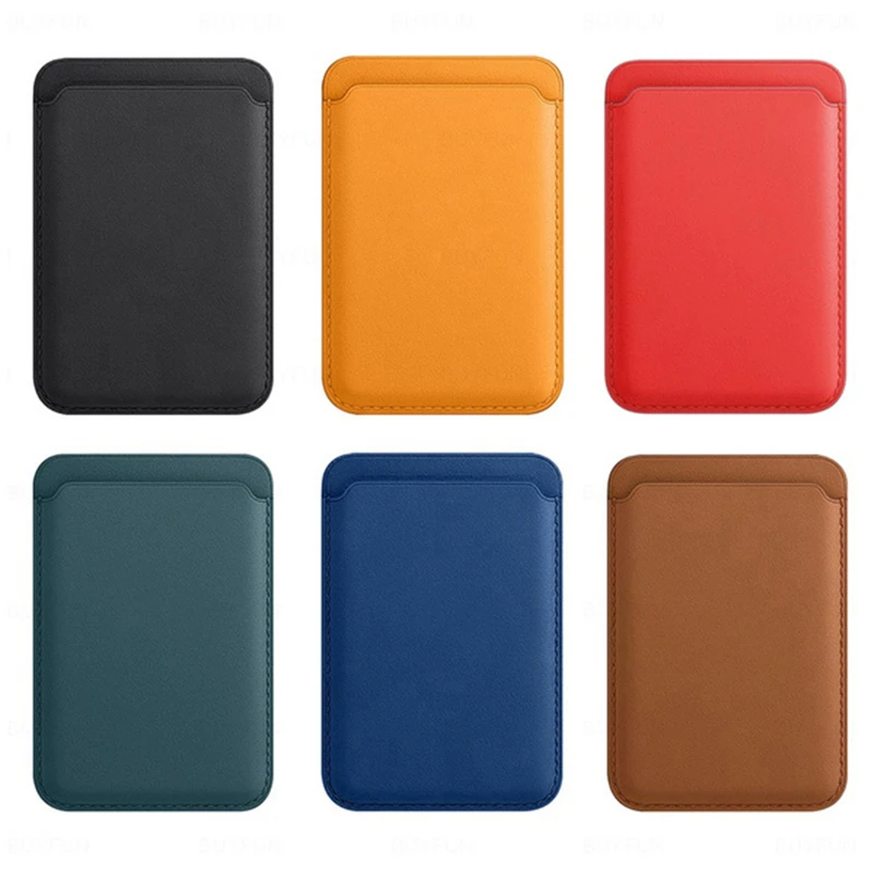 

Original Magnetic Card Holder For APPLE iPhone 12 13 Pro Max mini Wireless Charging Magnetic iron ring Wallet Cover Accessories