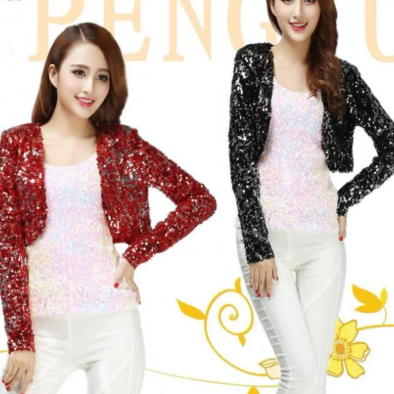 Gold Sequins Jacket Short Coat Shorts Blazer Women Singer DJ Stage Outfit Nightclub Costume Blazers  Jazz Dancer Show Clubwear