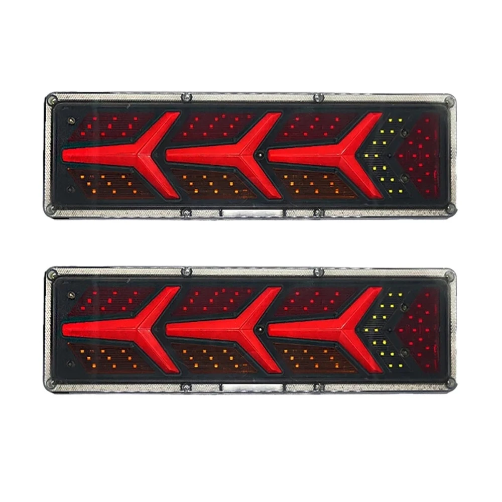 

1 Pair Car Tail Light Turn Signal Brake Light Reverse Signal Lamp Tractor Trailer Lorry Bus Campers LED Rear Tail Light