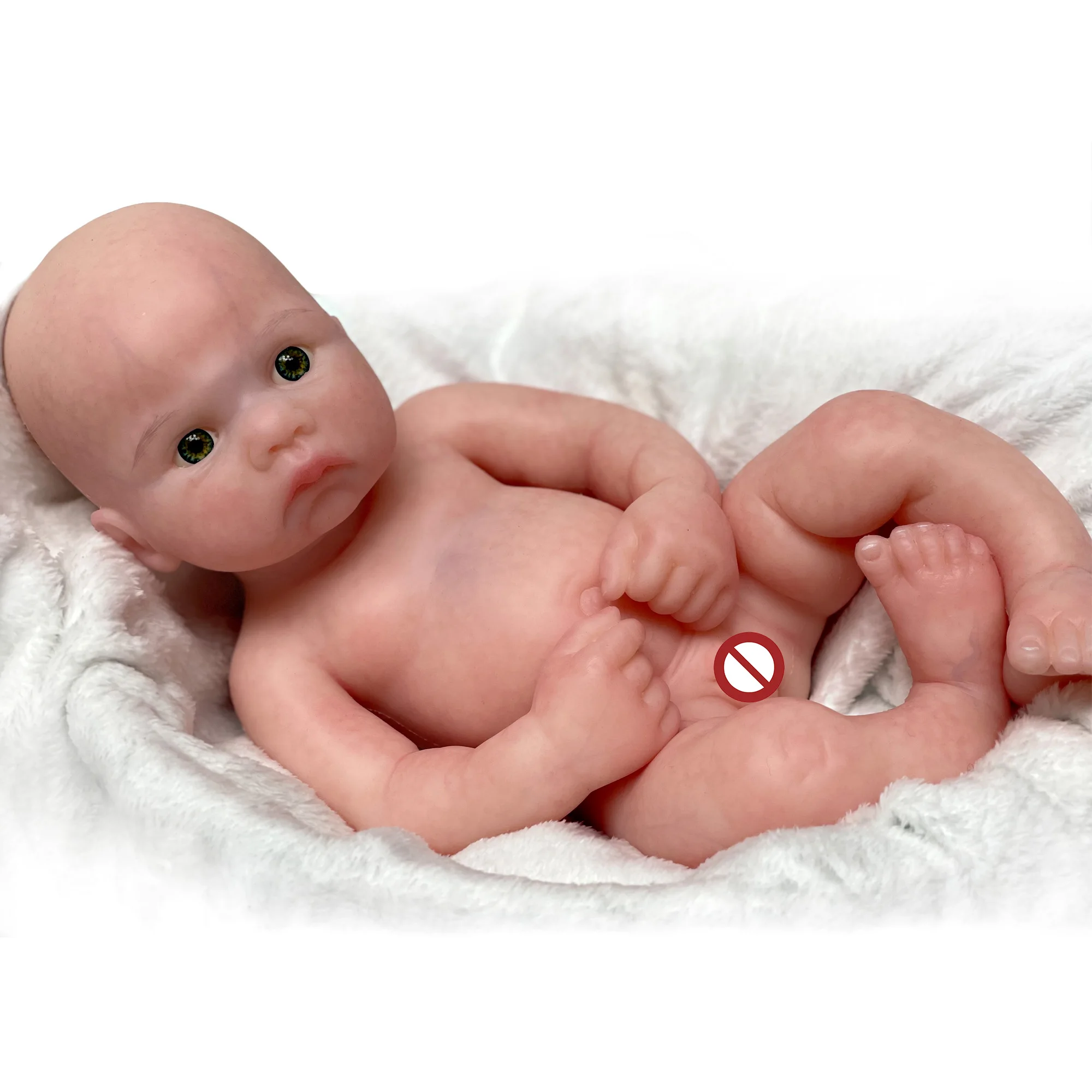 

18 Inch Painted Bebe Silicone Girl Handmade Lifelike Newborn Doll Full Body Painted Lifelike Reborn Doll Finished Dolls
