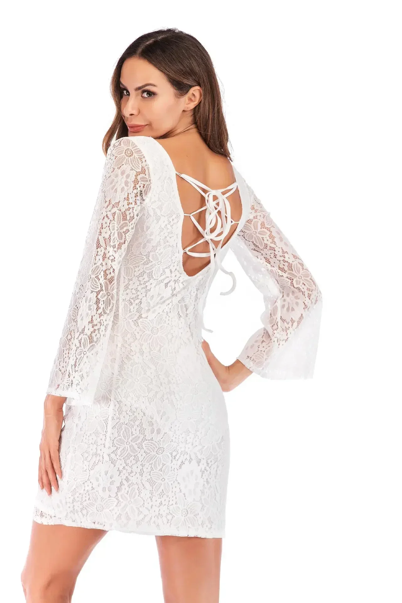 Летние платья для беременных кружевное платье с V-образным вырезом и длинным