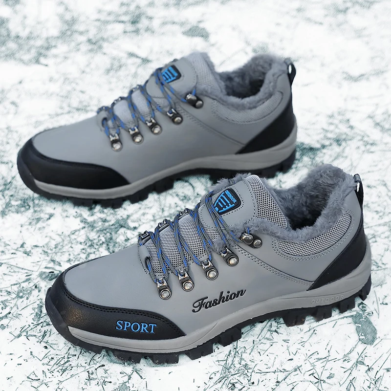 

Мужская осенне-зимняя водонепроницаемая обувь для путешествий бархатная теплая обувь с подкладкой для пеших прогулок кросс-кантри уличная спортивная обувь