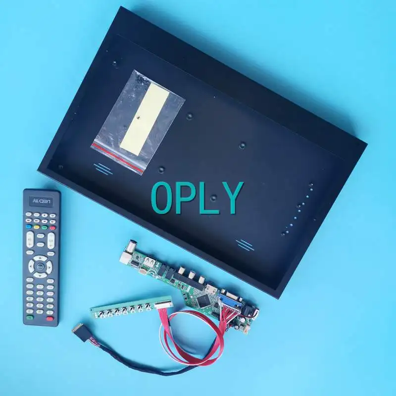 

For LTN156AT02-A02/A04/B01/C01 Metal Case+TV Analog Driver Board DIY Kit HDMI-Compatible LVDS 40-Pin VGA USB RF 15.6" 1366*768