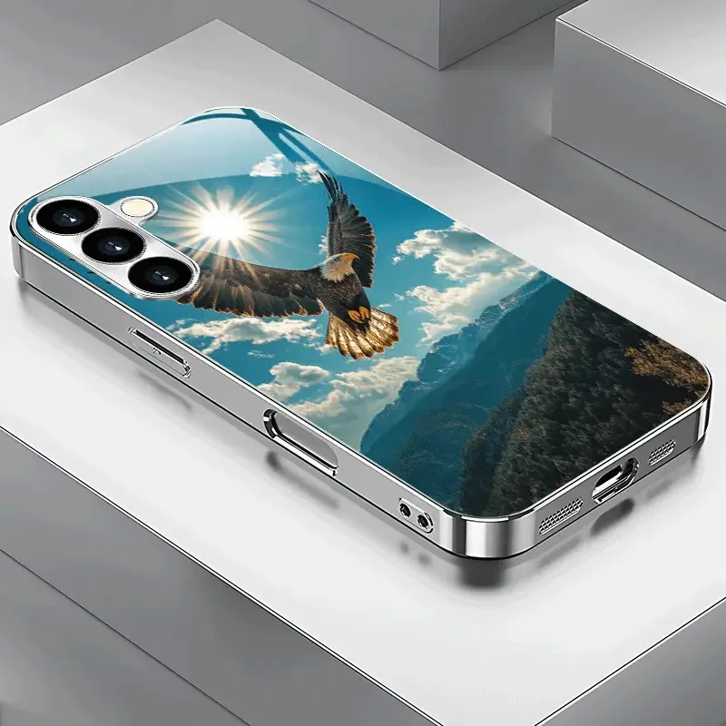 Противоударный стеклянный чехол Sunshine Soaring Eagle для Samsung Galaxy S26 S25 S24 S23 S22 S20 FEUltraPlus (art.: 3920daa42de77) - 3920daa42de77