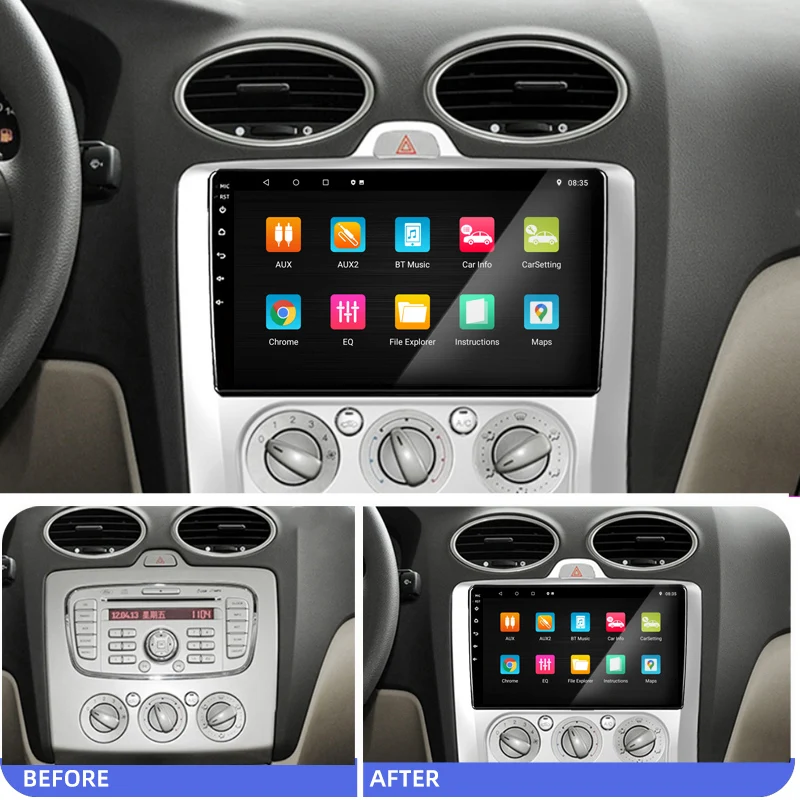 Автомагнитола Ruancheng для ford focus 2 3 Mk2 Mk3 2004 2005-2011 автомагнитола с голосовым ии Carplay