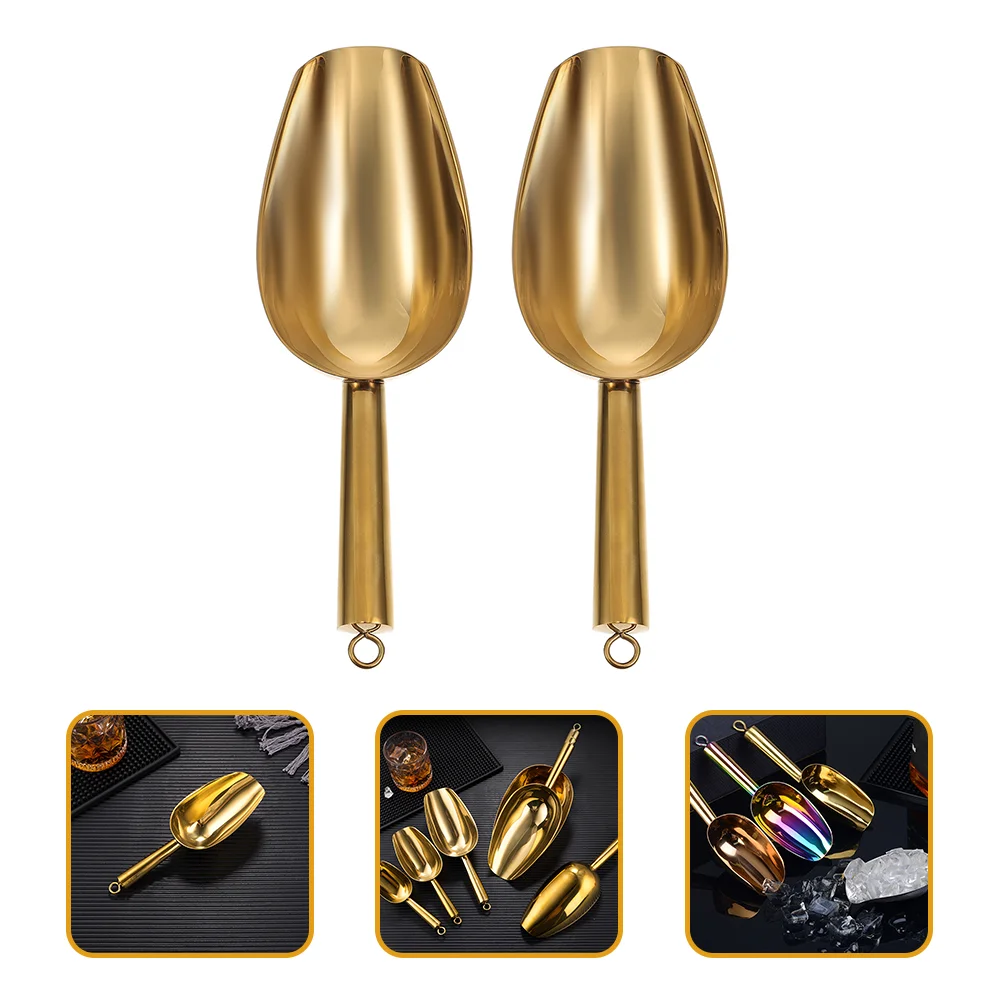 

Scoop Ice Scoops Shovelflour Spoon Kitchen Dry Cream Cube Popcorn Pet Bar Metal Dog Freezer Bin Goods Accessories Bath Salt