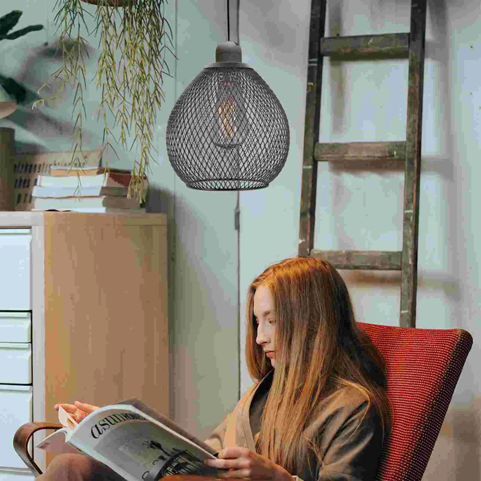 

Wrought Iron Hollow Lampshade Shades Lampshades for Table Fine Pendant Wire Restaurant Hanging Light Cover