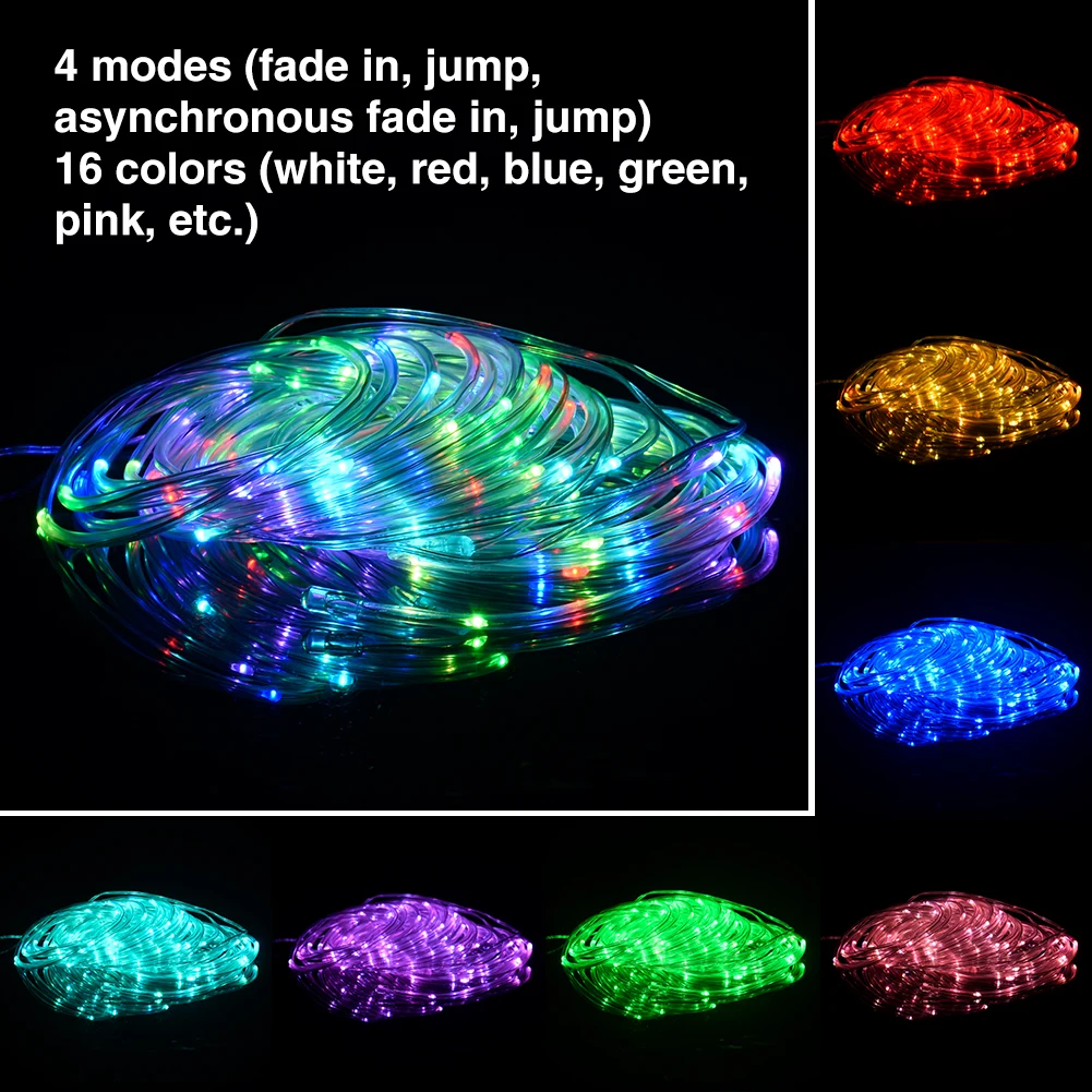 

For Beach Game 4 Modes 16 Colors Kids Gift Flexible Remote Control Night Lamp Battery Box Easy Install Atmosphere LED Hoop Light