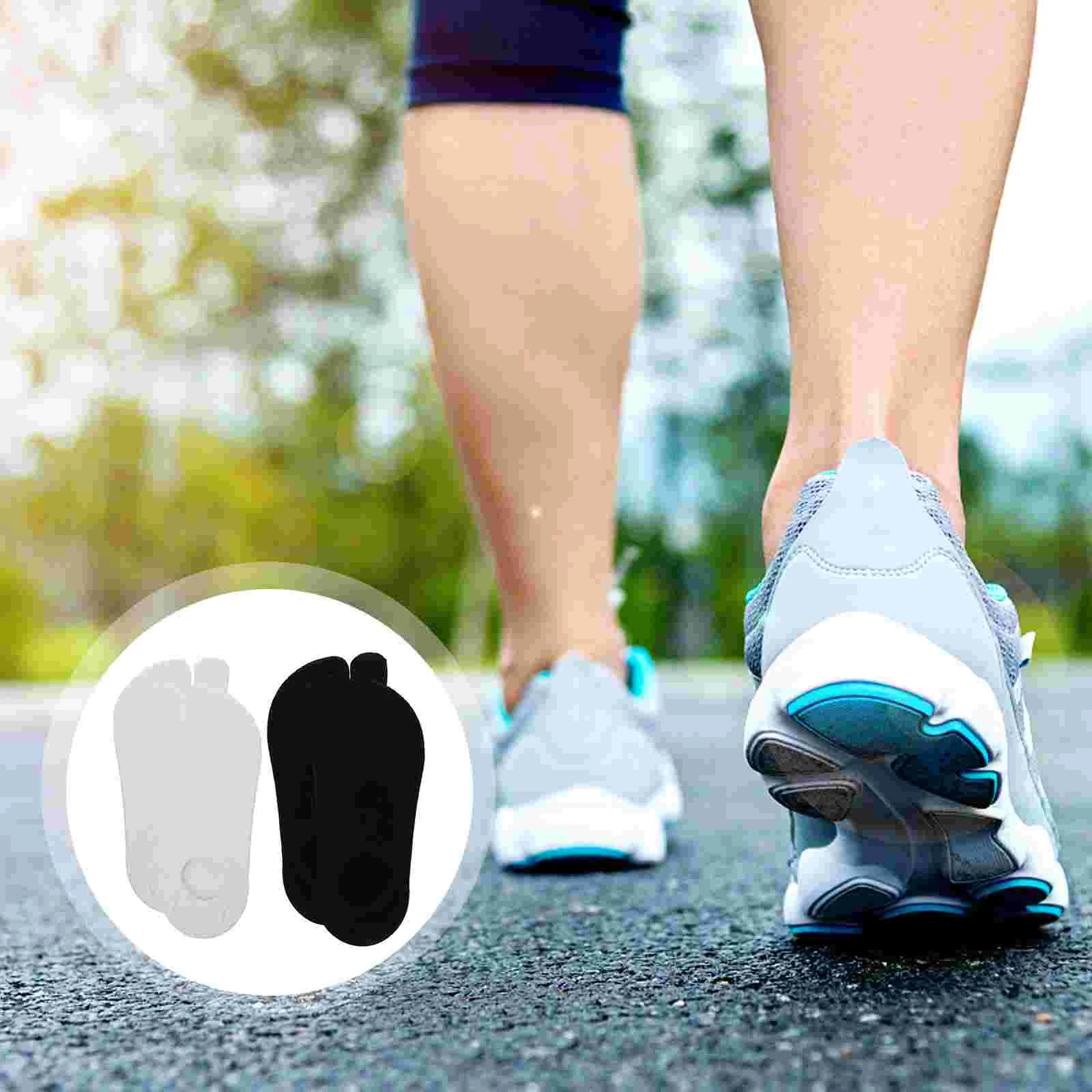 

2 Pairs Socks Men Cotton Invisible Warm Keeping Split Toe Short Point Fingers Topper Cozy Man