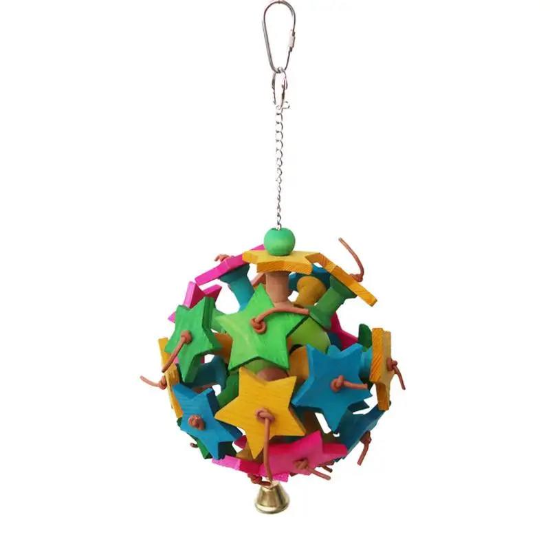 

Parrot Foraging Feeder Toys Parrot Bite Wood Foraging Toys Wear Resistant Wooden Block Foraging Accessories For Cockatiels