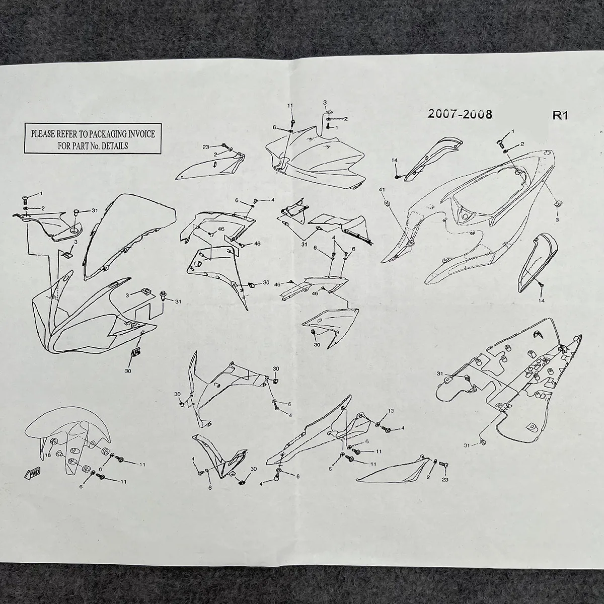 Мотоциклетные комплекты обтекатель болт винт крепеж скоростные гайки комплект