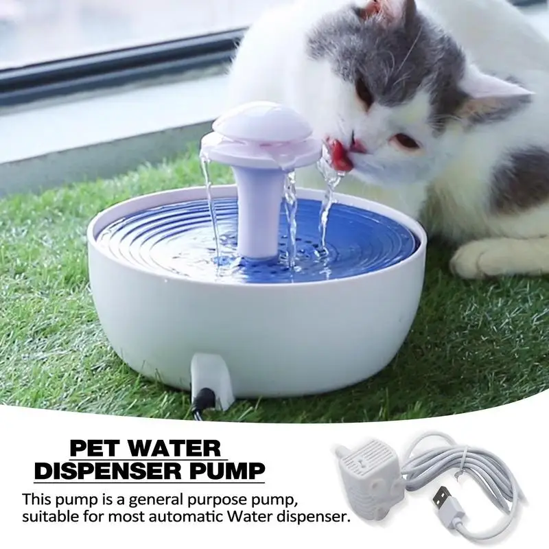 

Cat Water Fountain Pump Portable Pet Water Dispenser Pump Replacement DIY Crafts Water Feeder Pet Drinking Water Fountain